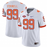 Clemson Tigers 99 Clelin Ferrell White Nike College Football Jersey Dzhi,baseball caps,new era cap wholesale,wholesale hats